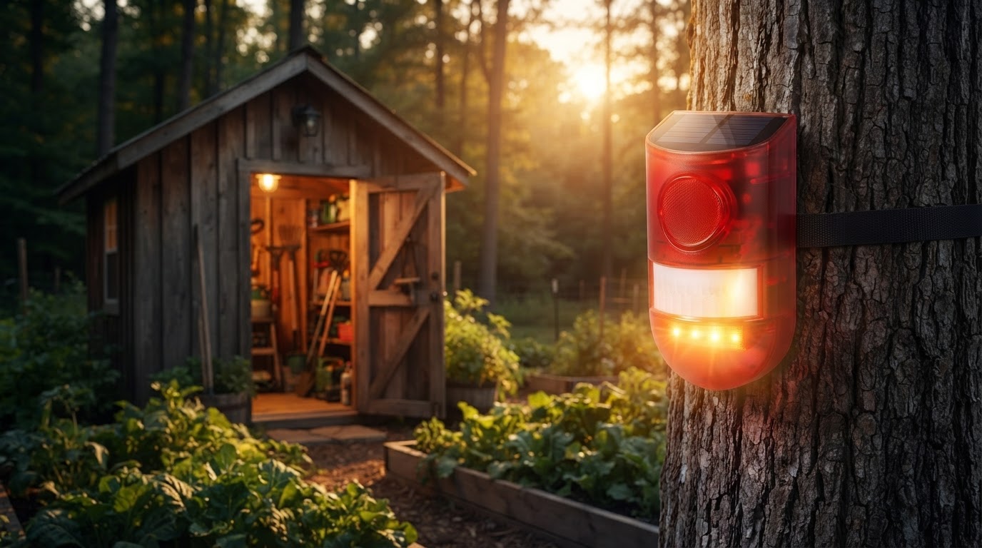 Which Solar Motion Alarm works for a remote shed?