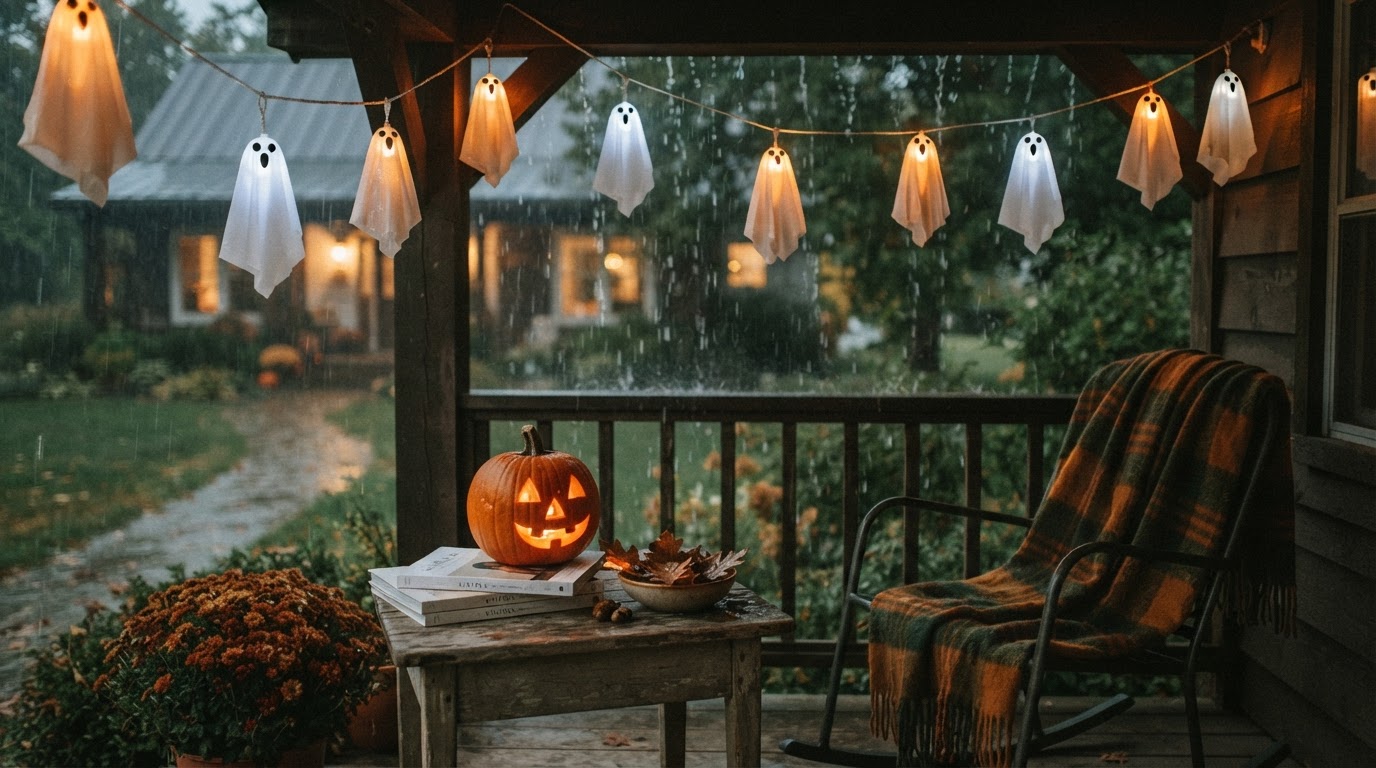 Can Spooky Strings Lights withstand heavy autumn rain?