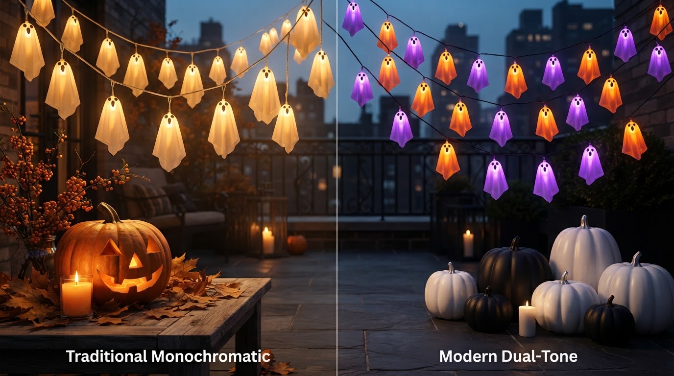 Spooky Strings Lights Contrast Strategy