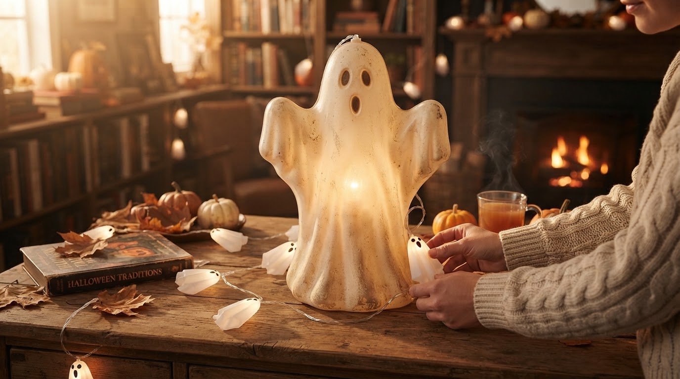 Can Spooky Strings Lights illuminate vintage blow molds?