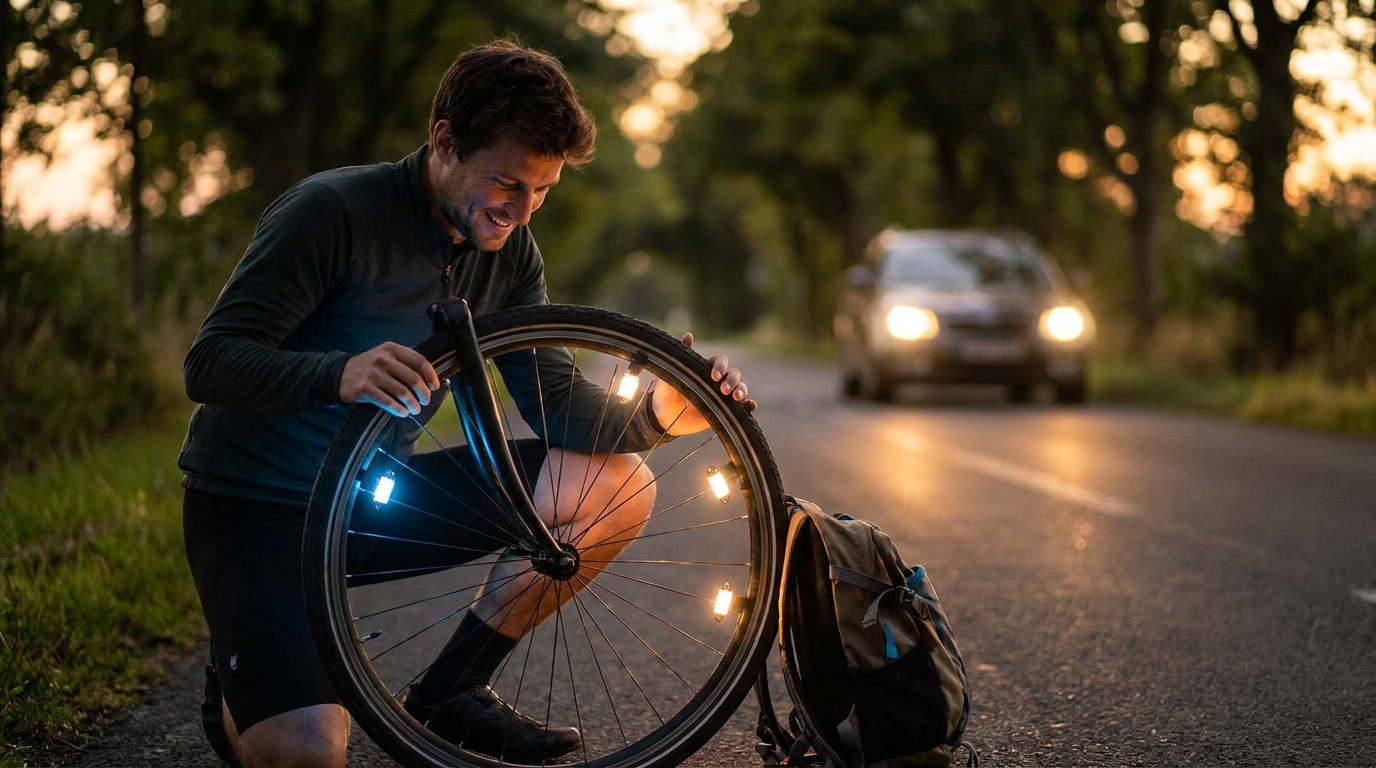How do Rideluminate lights improve night riding safety?