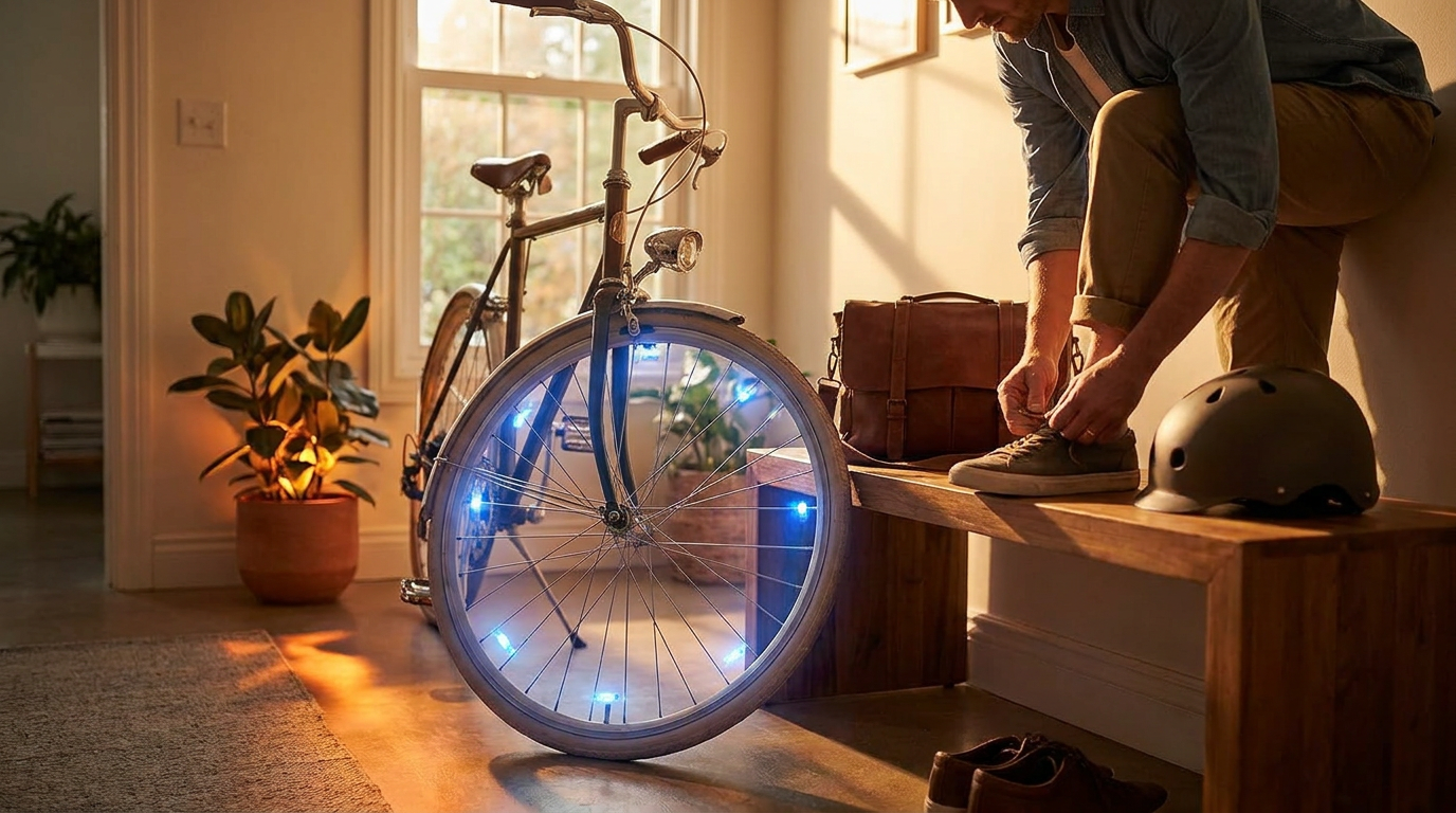 How do LED bike wheel lights impact side visibility?