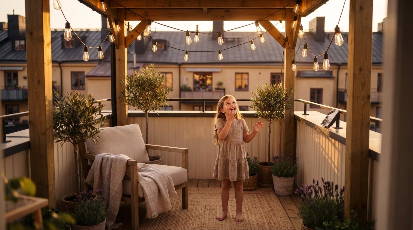 A 4-Step Setup for Balcony Gazebo Outdoor Solar String Lights