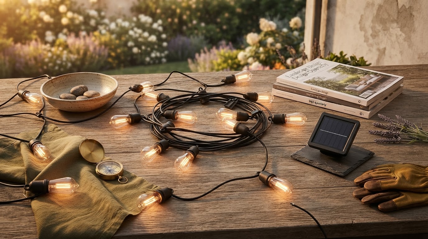 Pergola Illumination Matrix for Outdoor Solar String Lights