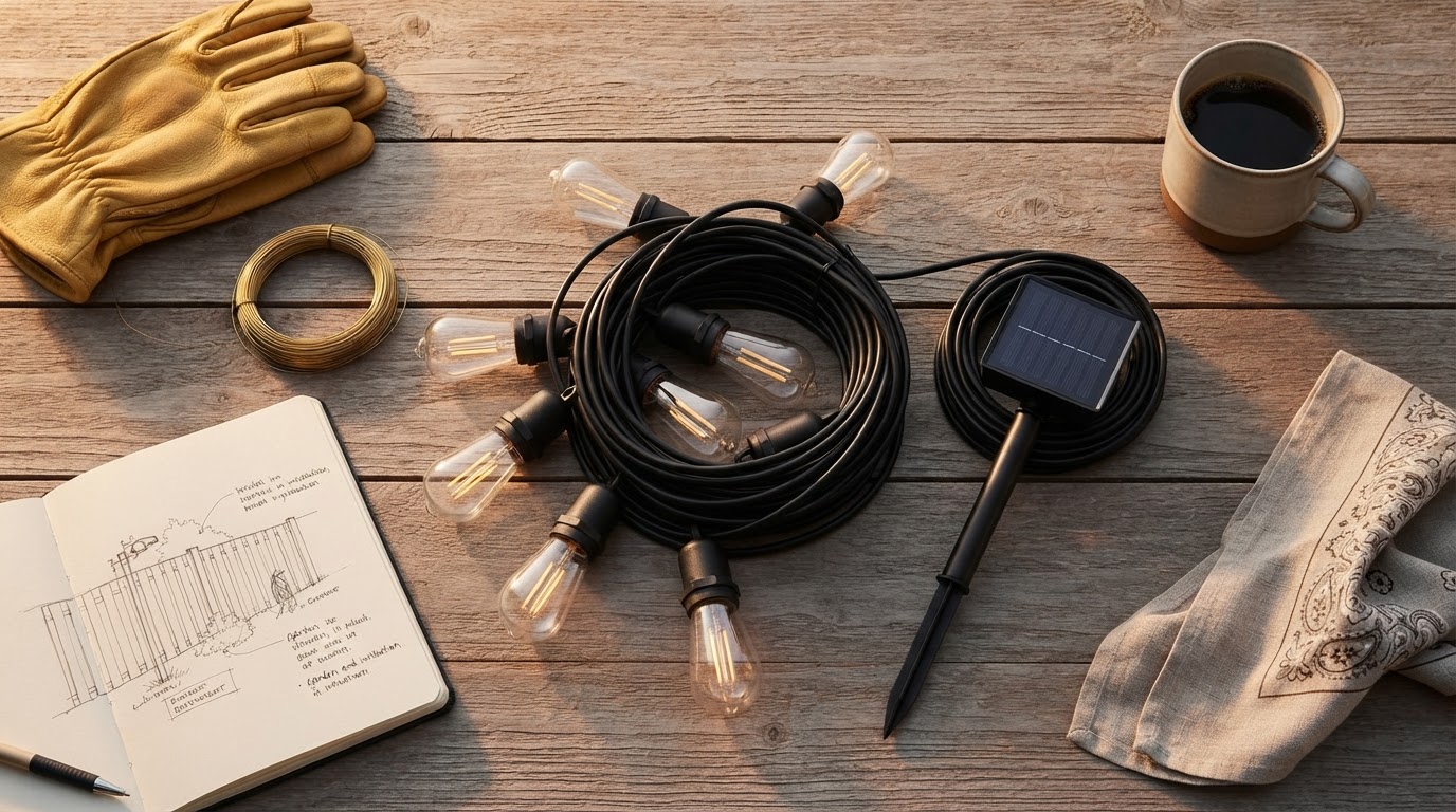 Defining Perimeters with Outdoor Solar String Lights