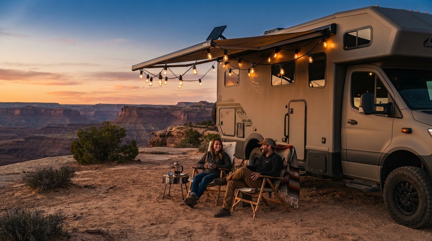 Heavy Duty Solar RV Awning Lights Framework