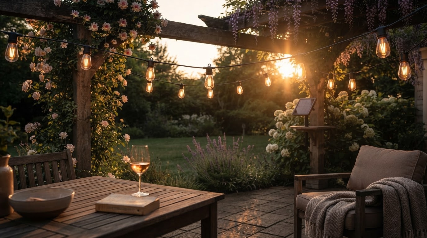 How long do Outdoor Solar String Lights last on a patio?