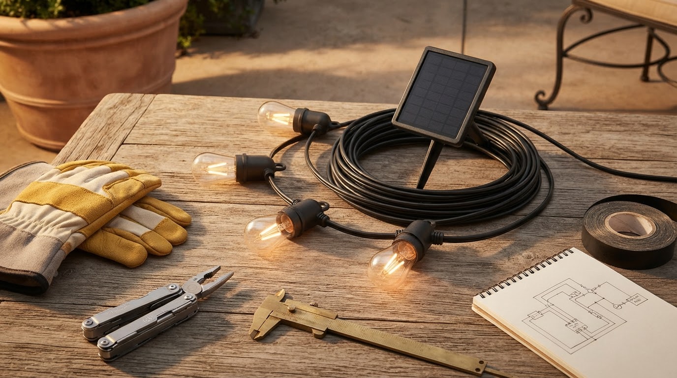 Outdoor Solar String Lights for High-Traffic Commercial Use
