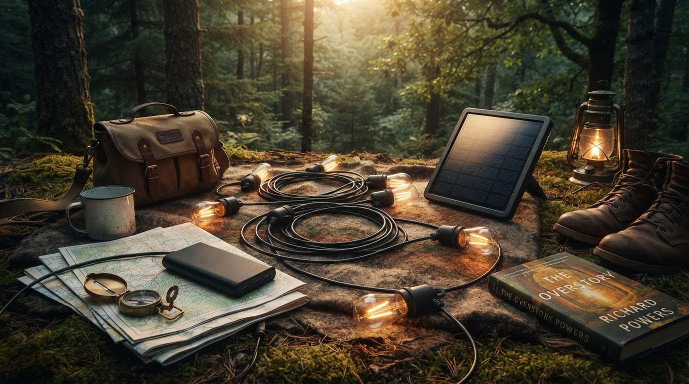 Outdoor Solar String Lights for Shaded Campsites