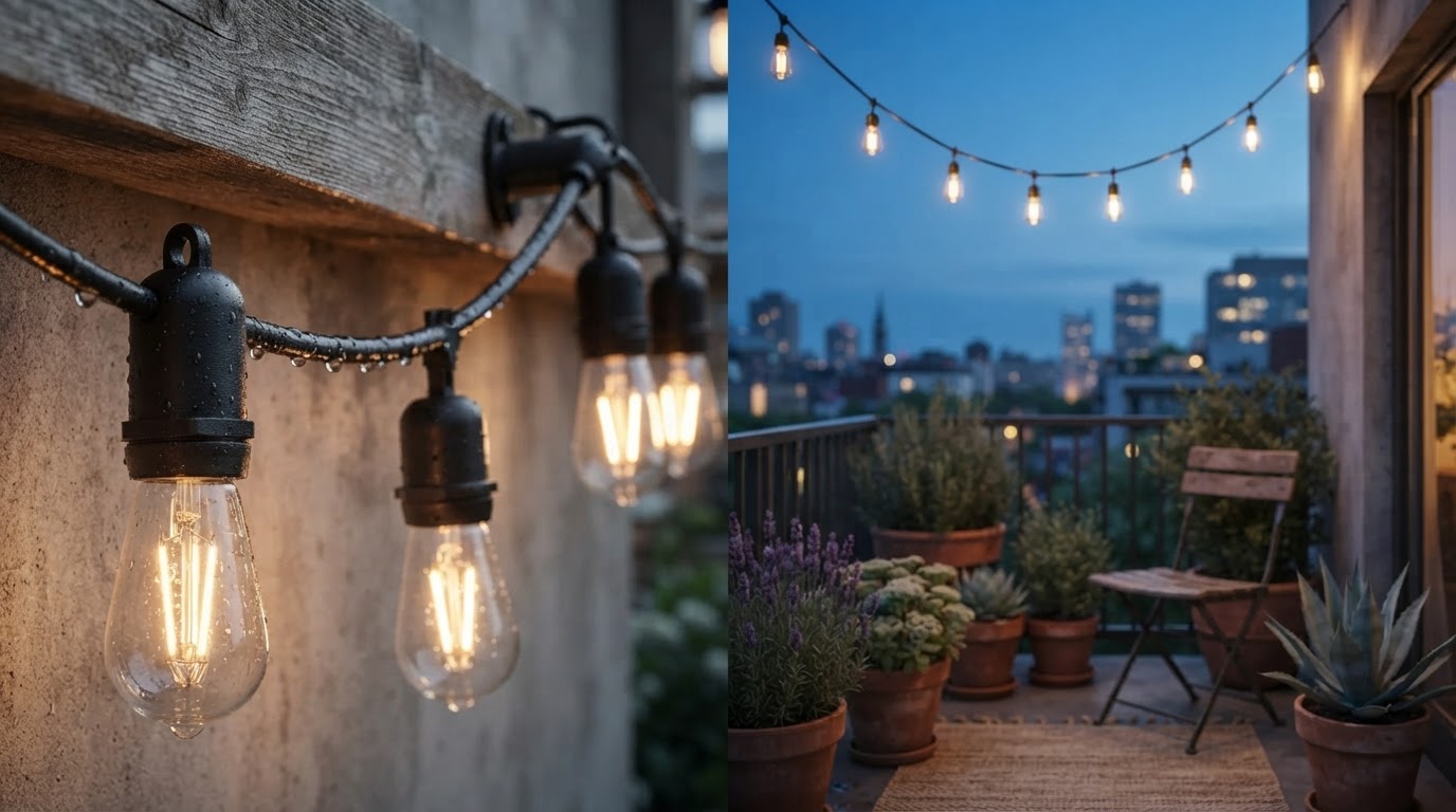 Outdoor Solar String Lights for Balcony Resilience
