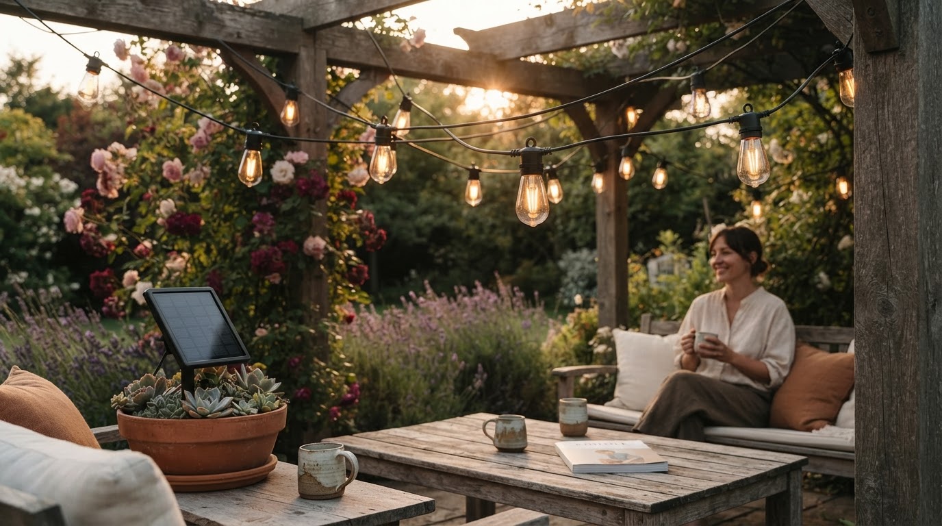 Can Outdoor Solar String Lights Replace Wired Cafe Lights?