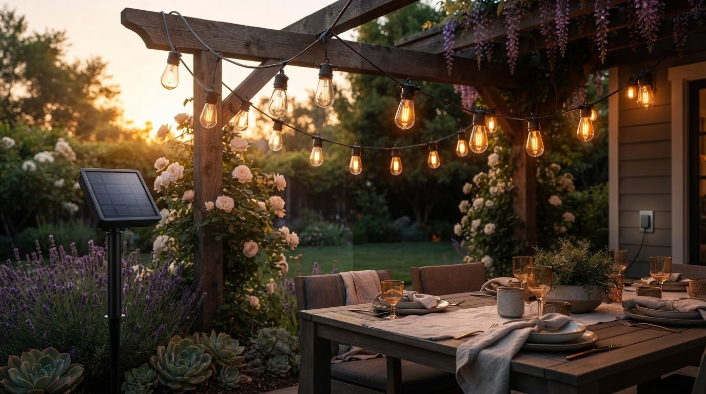 Should I Choose Solar or Electric Outdoor String Lights?