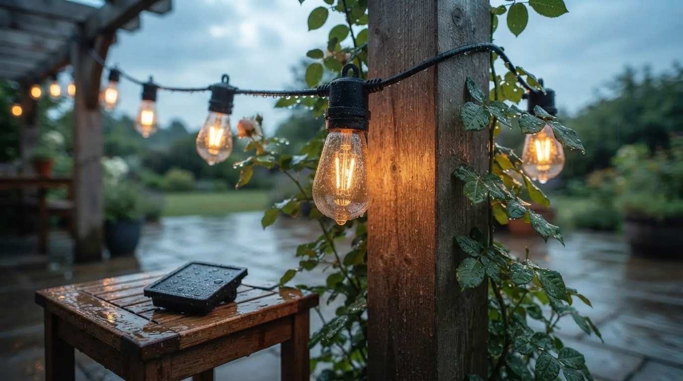Can Outdoor Solar String Lights withstand heavy rain?