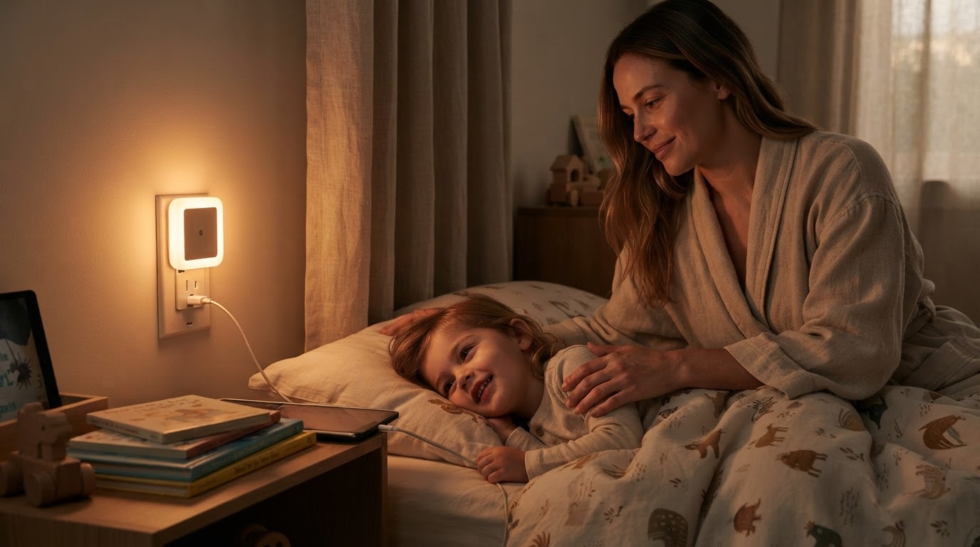 How do I set up a Soft Glow Nights lamp for sleep?