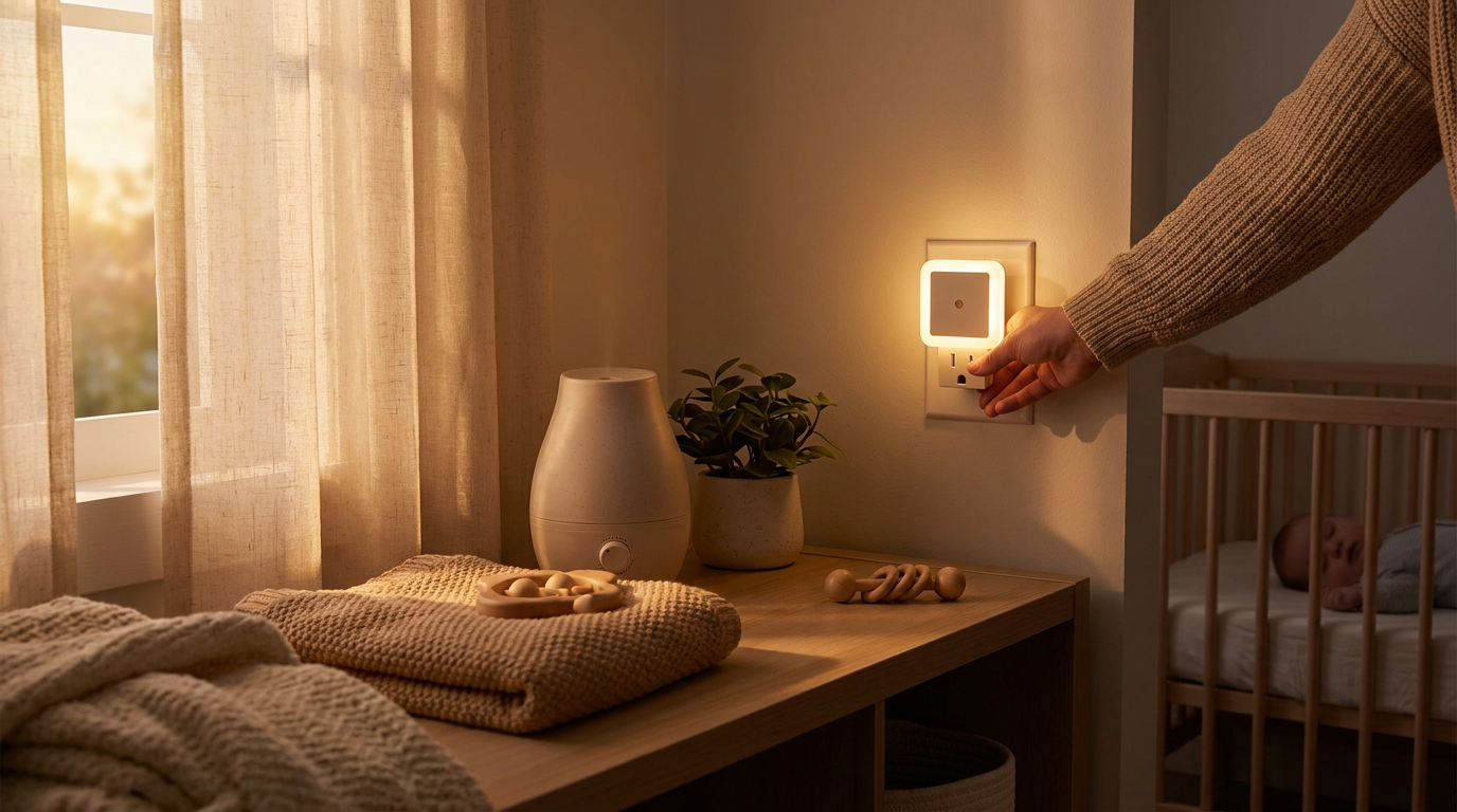 Is Soft Glow Nights ambient lighting safe for newborns?
