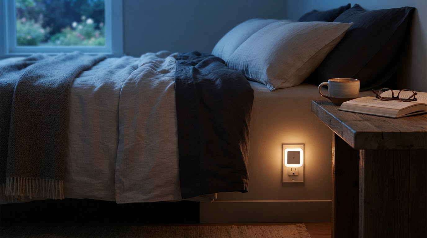 Soft Glow Nights Setup for Low Blue Light Bedside Use