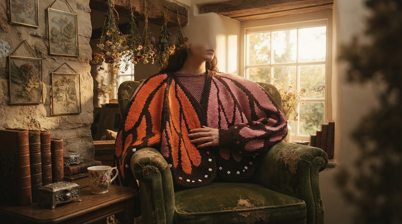 What defines the Butterfly Wing Cardigan aesthetic?