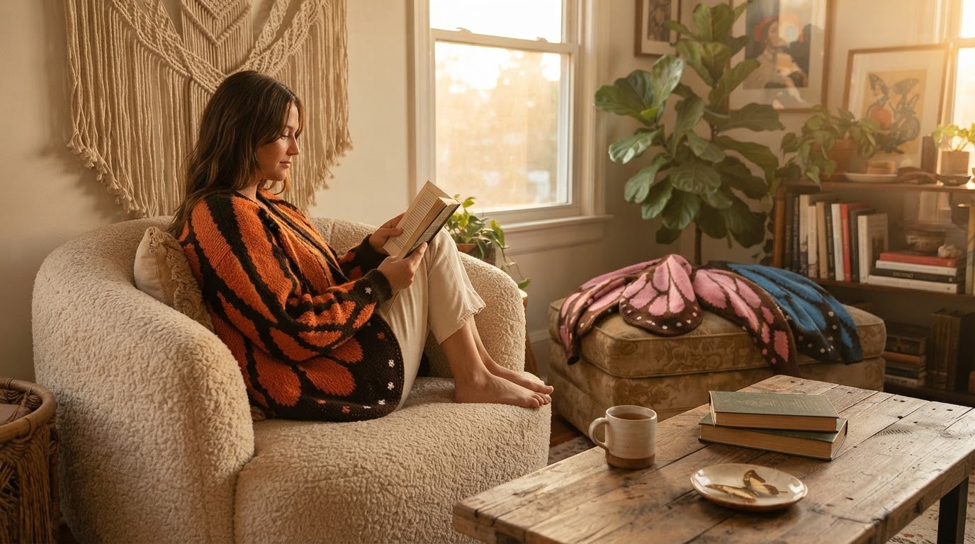 What defines a boho butterfly wing wrap?