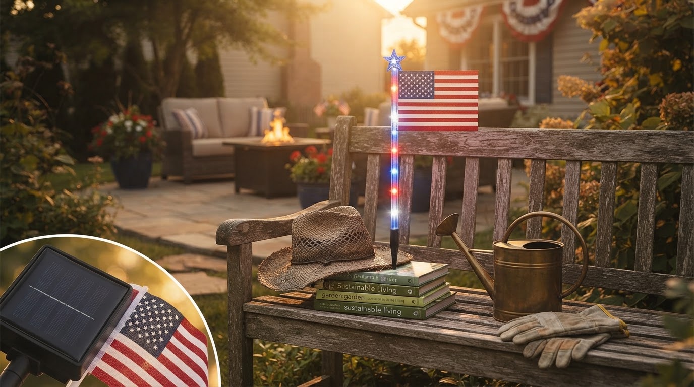 American Flag Solarlights for Durable Outdoor Displays