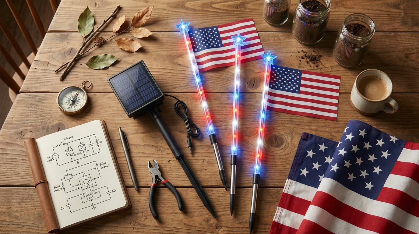 American Flag Solarlights and the Physics of Display