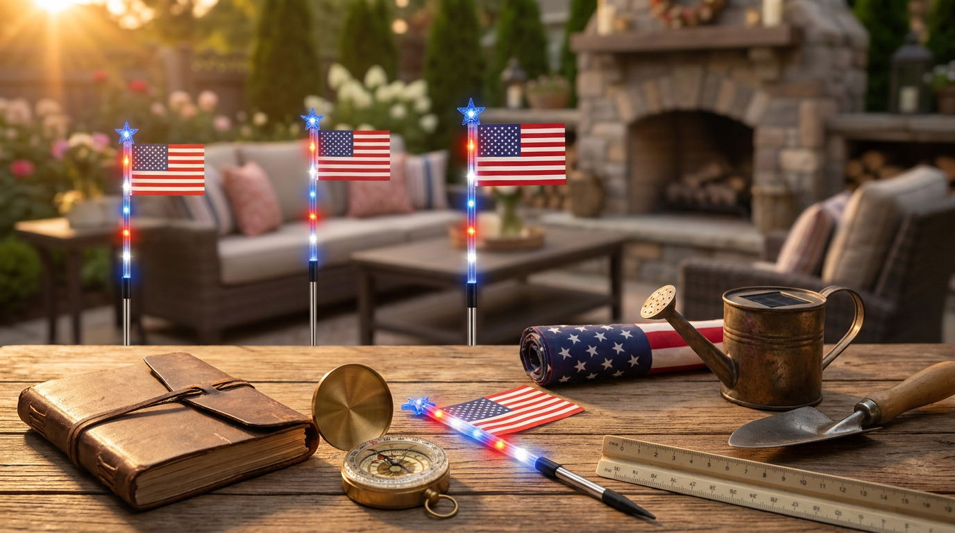 American Flag Solarlights and Technical Flagpole Illumination