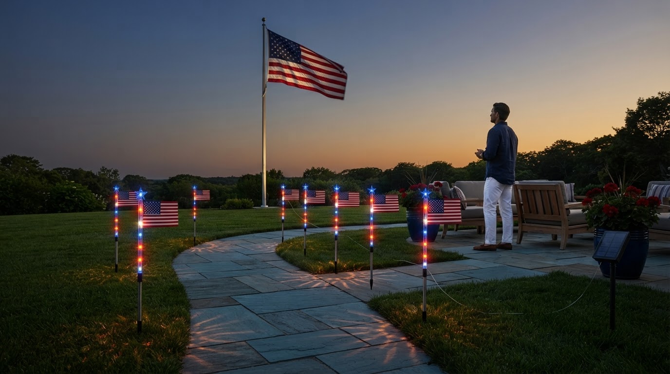Five-Point Review of American Flag Solarlights Memorials