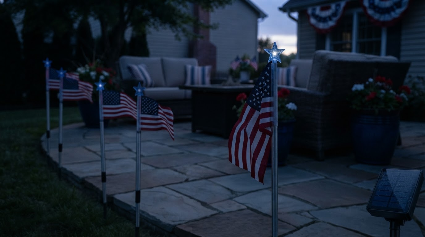 The 3-Night Test That Exposes Weak American Flag Solar Lights