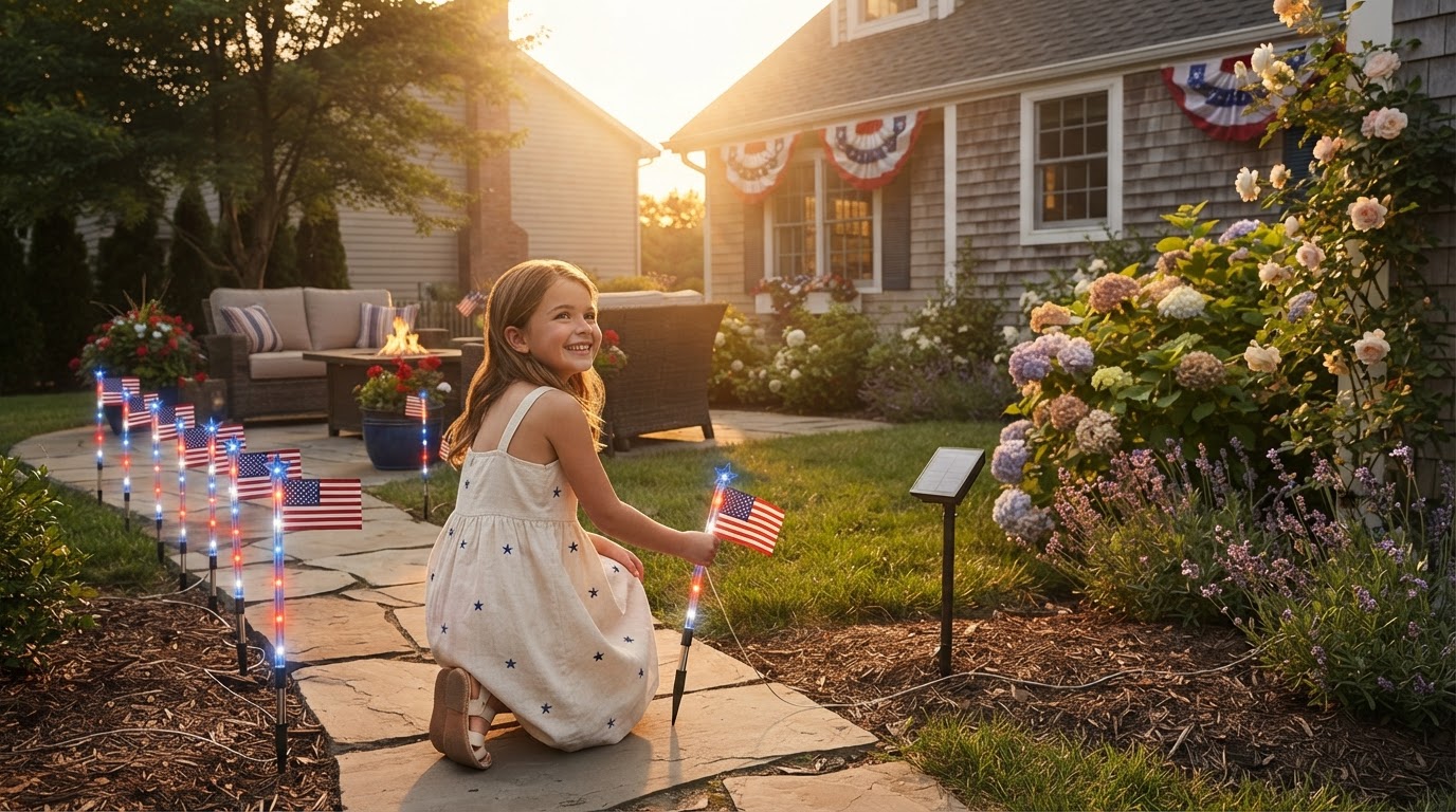 American Flag Solarlights 4-Zone Installation Framework