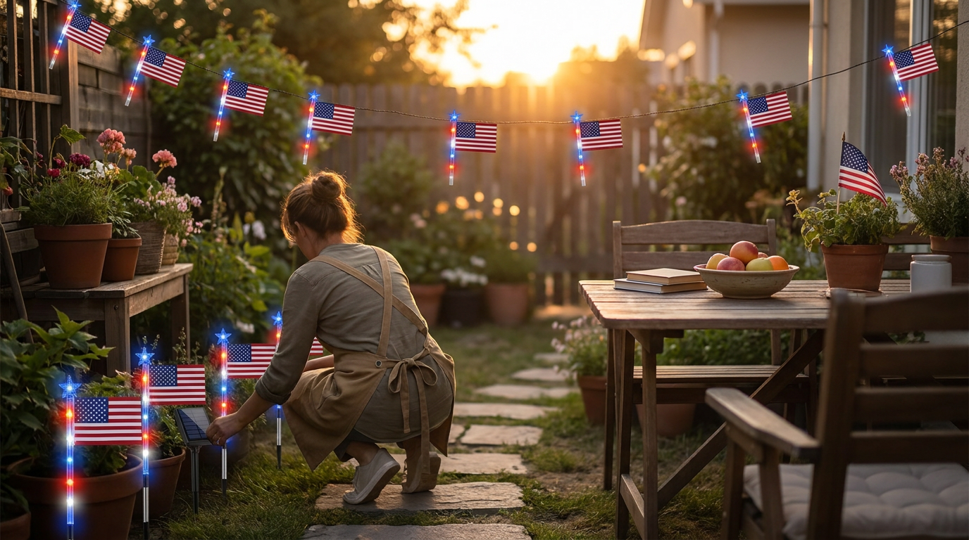 How do American Flag Solarlights LED net lights perform?