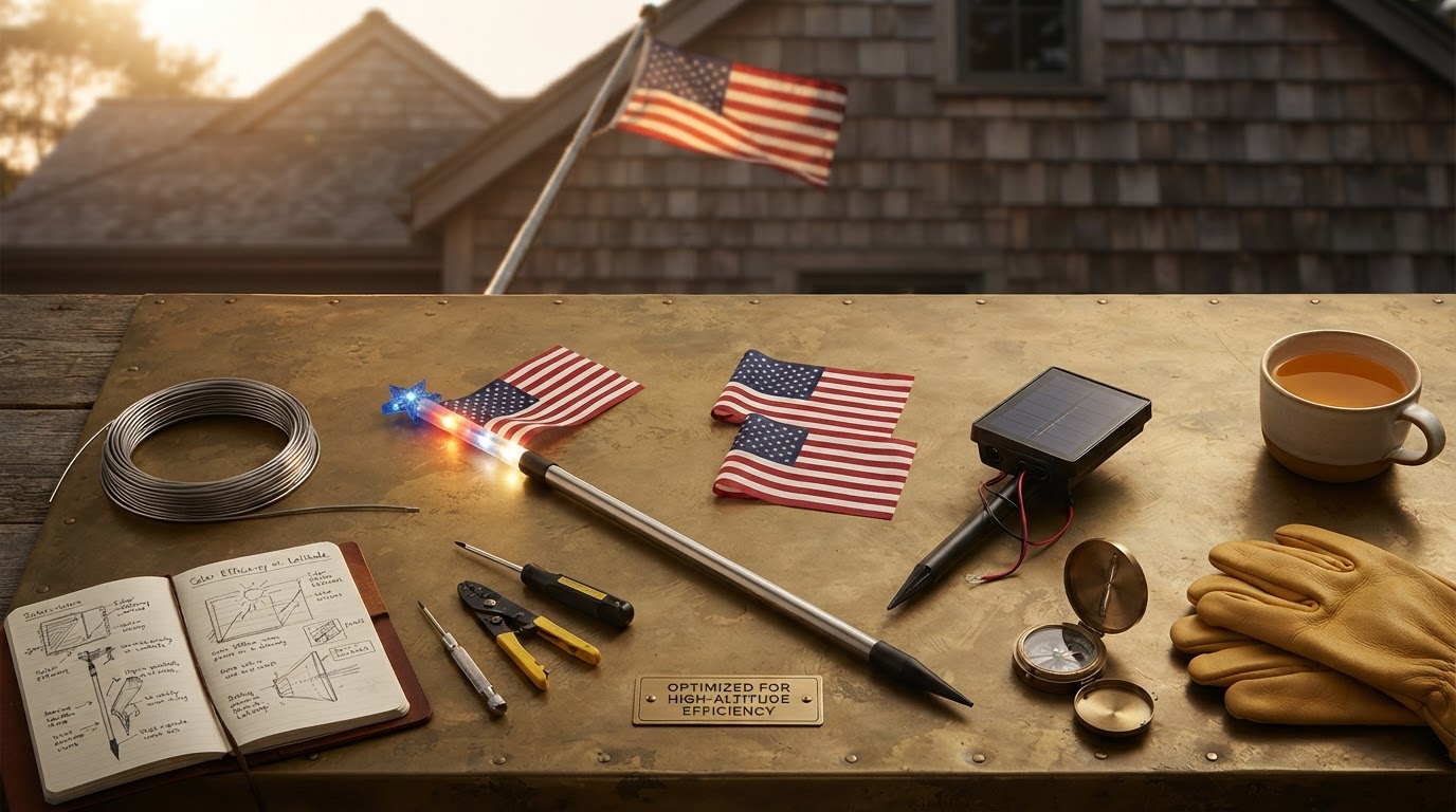 Optimizing American Flag Solarlights for High-Altitude Poles