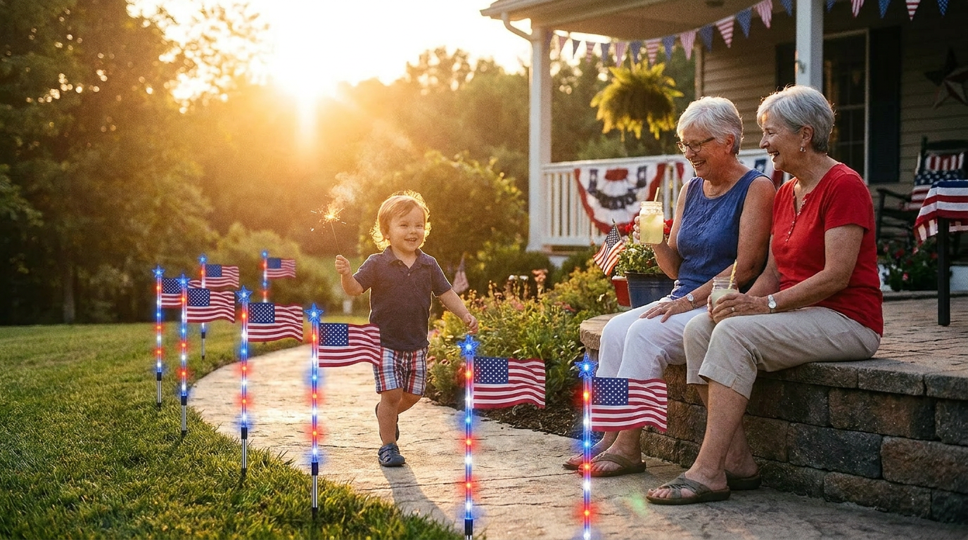 Installing American Flag Solarlights for Patriotic Displays