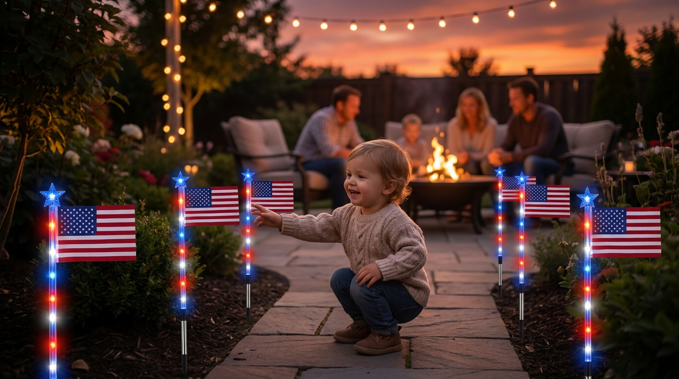 A 5-Step Setup for American Flag Solarlights Net Kits