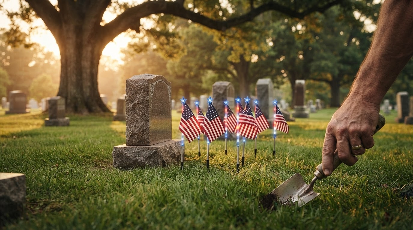 Can I use American Flag Solarlights for a cemetery?