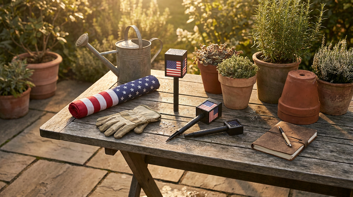 American Flag Solarlights for All-Weather Flag Display