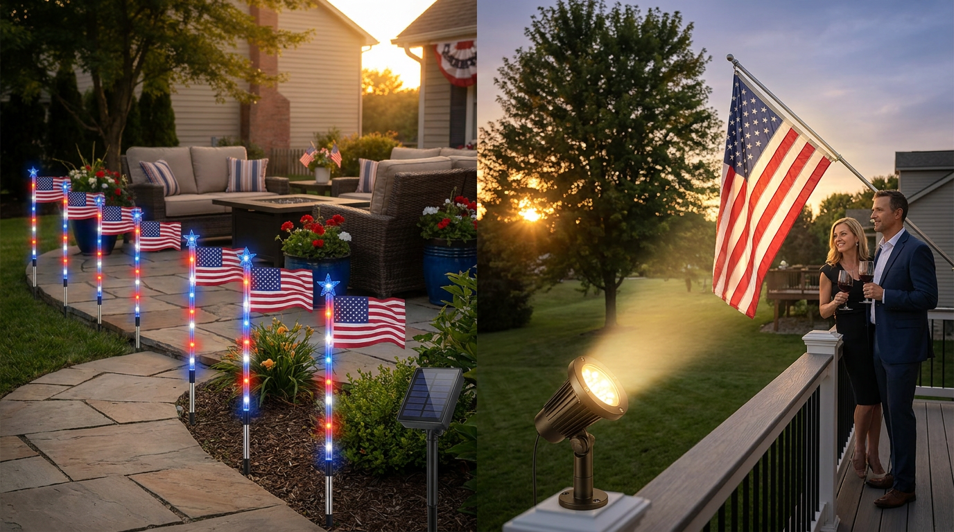 Which American Flag Solarlights are best for your yard?