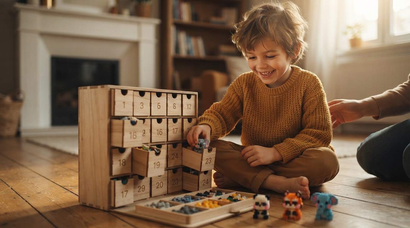 How to fill a DIY Building Blocks Advent Calendar?