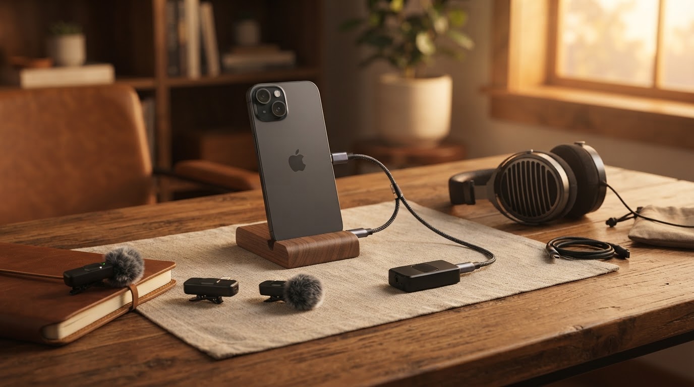 How to Use a Dual Lapel Microphone With iPhone 15 Adapters