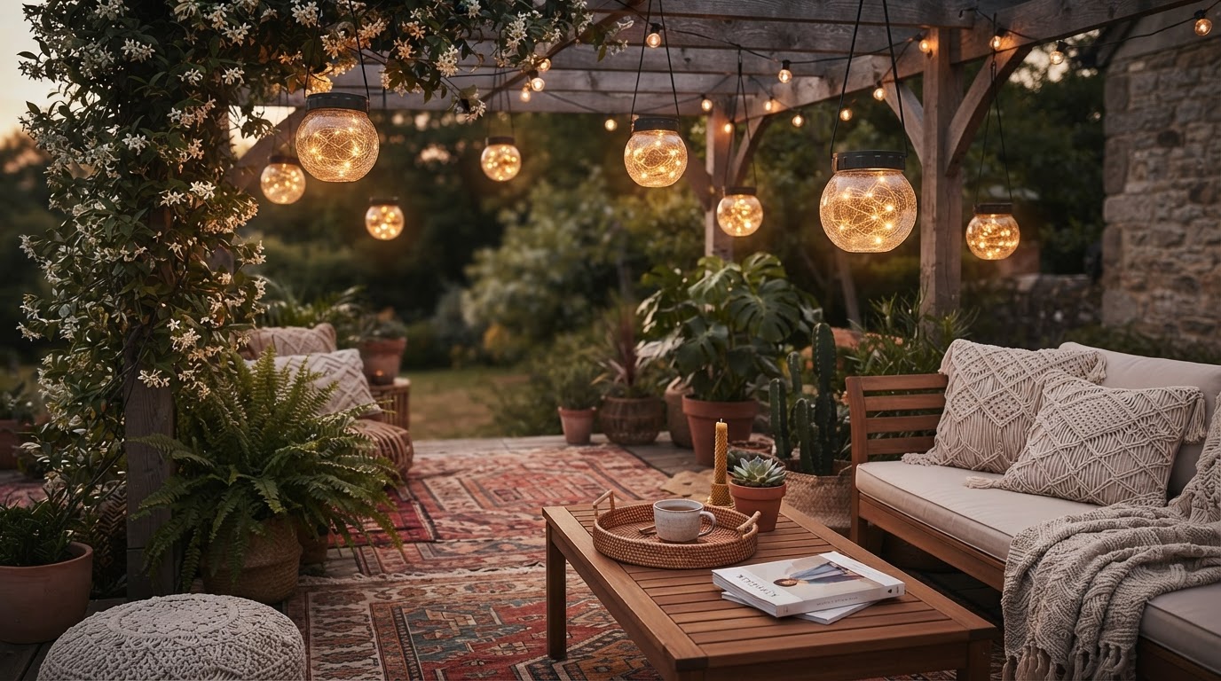 Solar Hanging Lantern Aesthetics for Modern Boho Patios