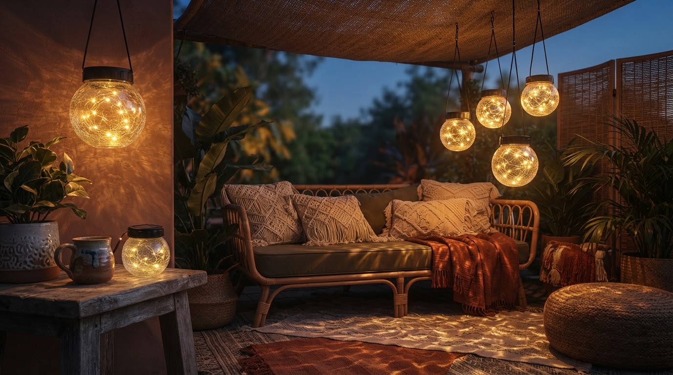 Solar Hanging Lantern Performance in Boho Spaces