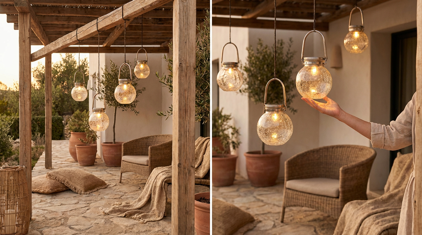 How do I choose a Solar Hanging Lantern for patio lighting?