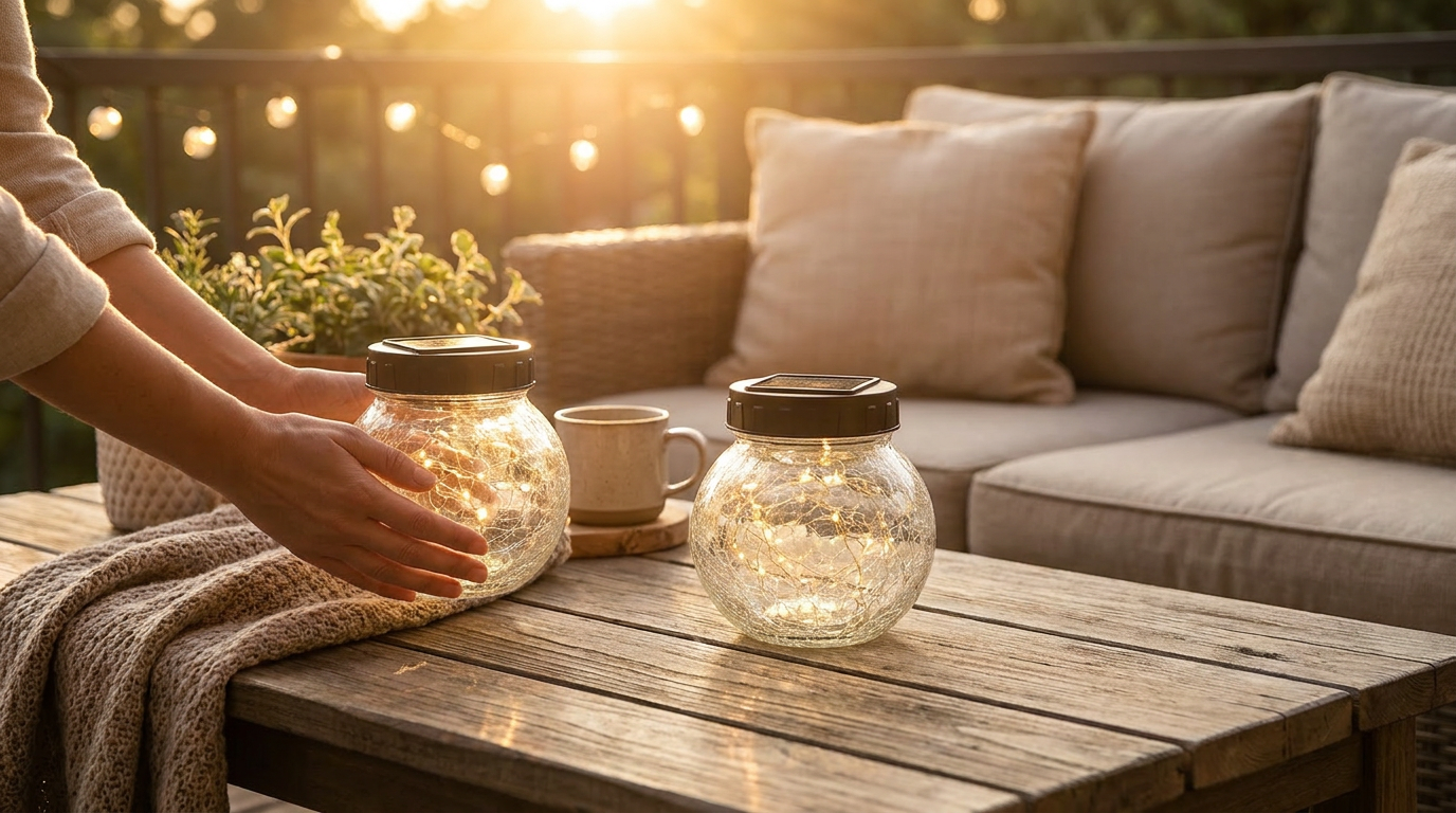 Large Solar Lanterns for Patio Table Surfaces