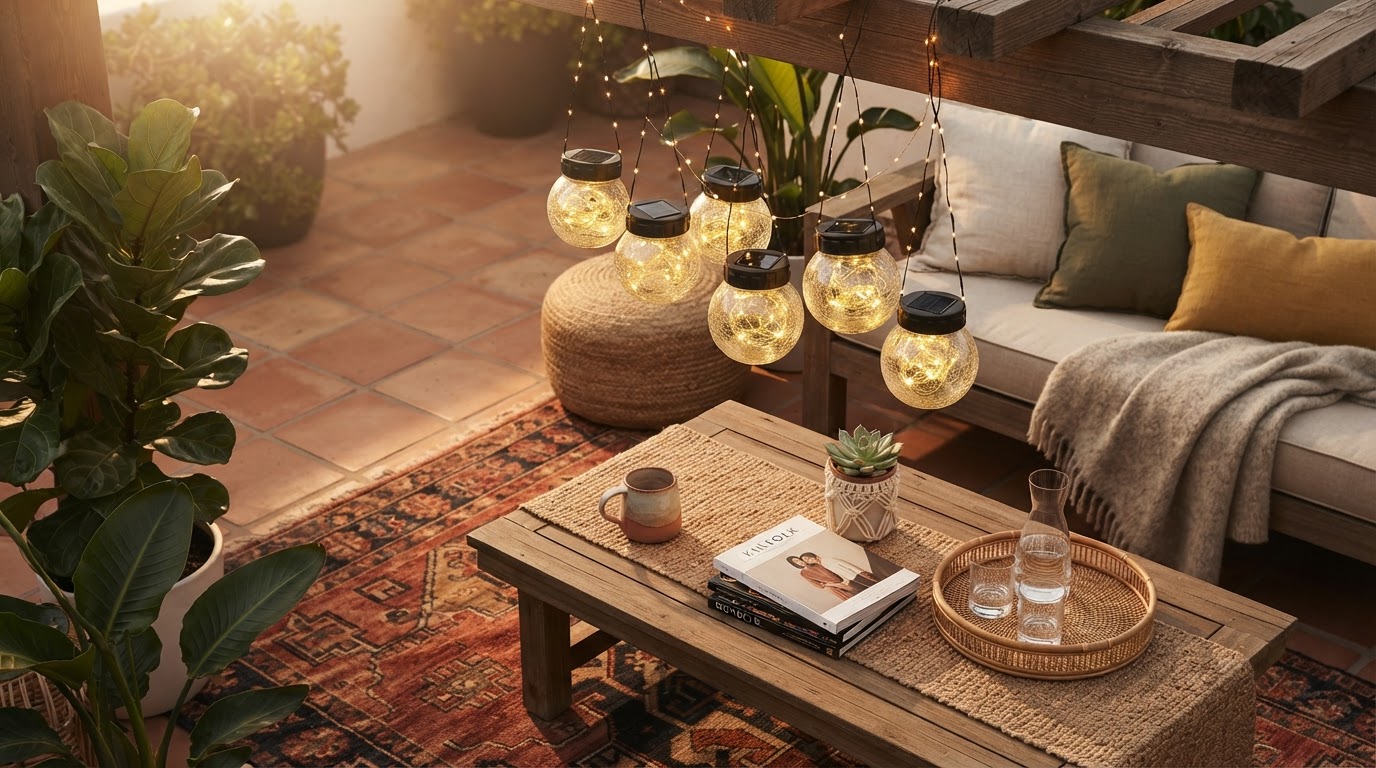 Solar Hanging Lantern Aesthetics for Modern Boho Patios