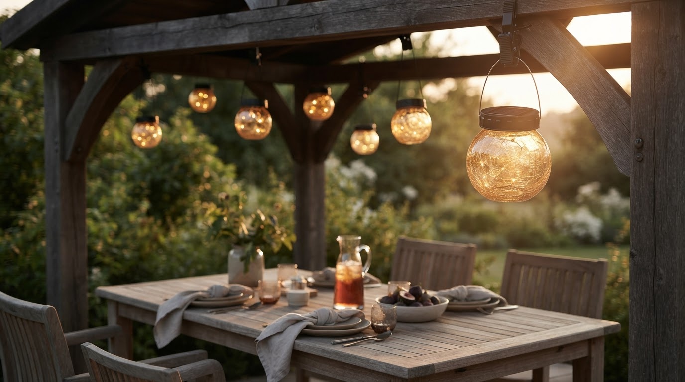 Solar Hanging Lantern Use for Gazebo Lighting Systems
