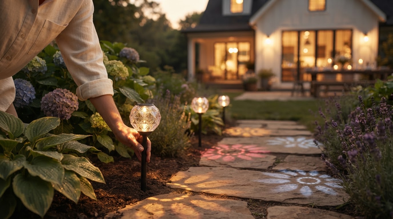 Aesthetic Solar Path Lighting with Bloom Path Lights