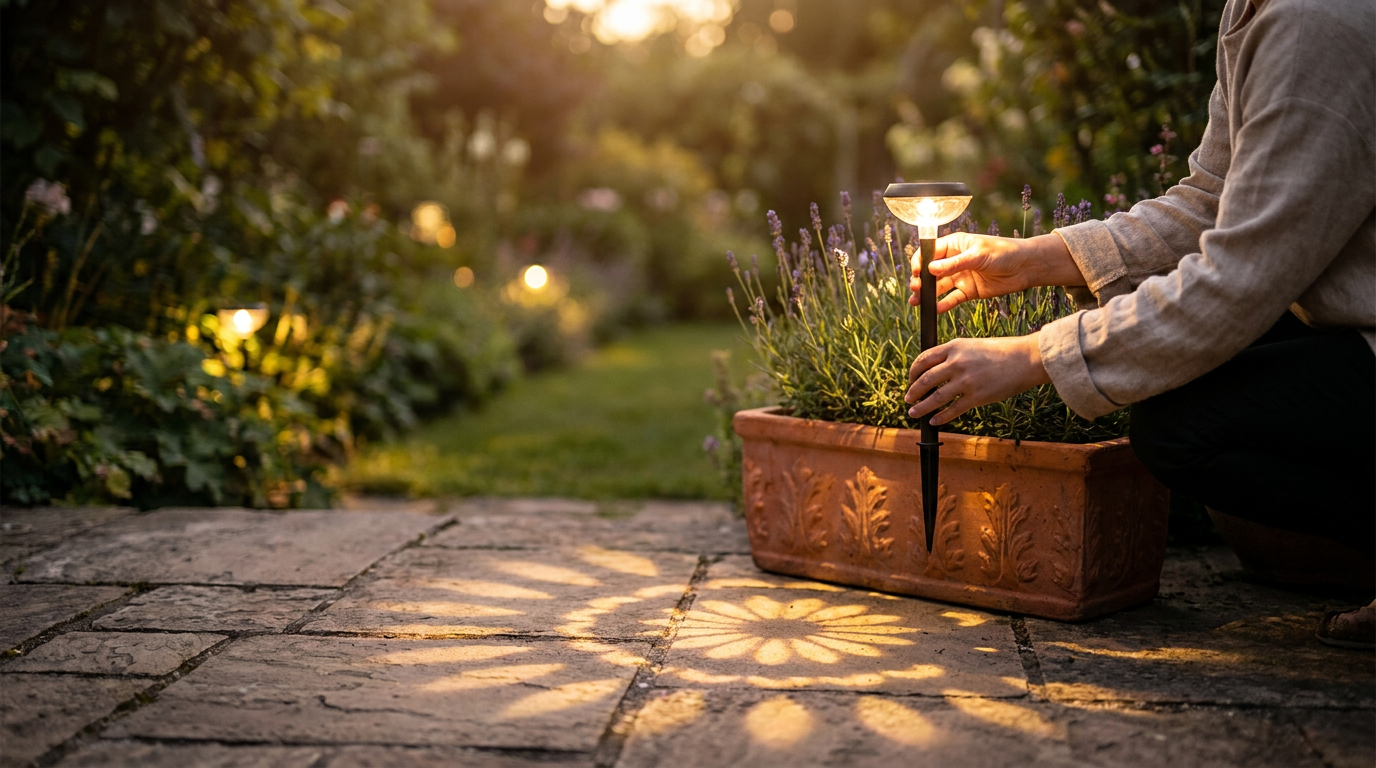 How do Bloom Path Lights enhance decorative garden design?