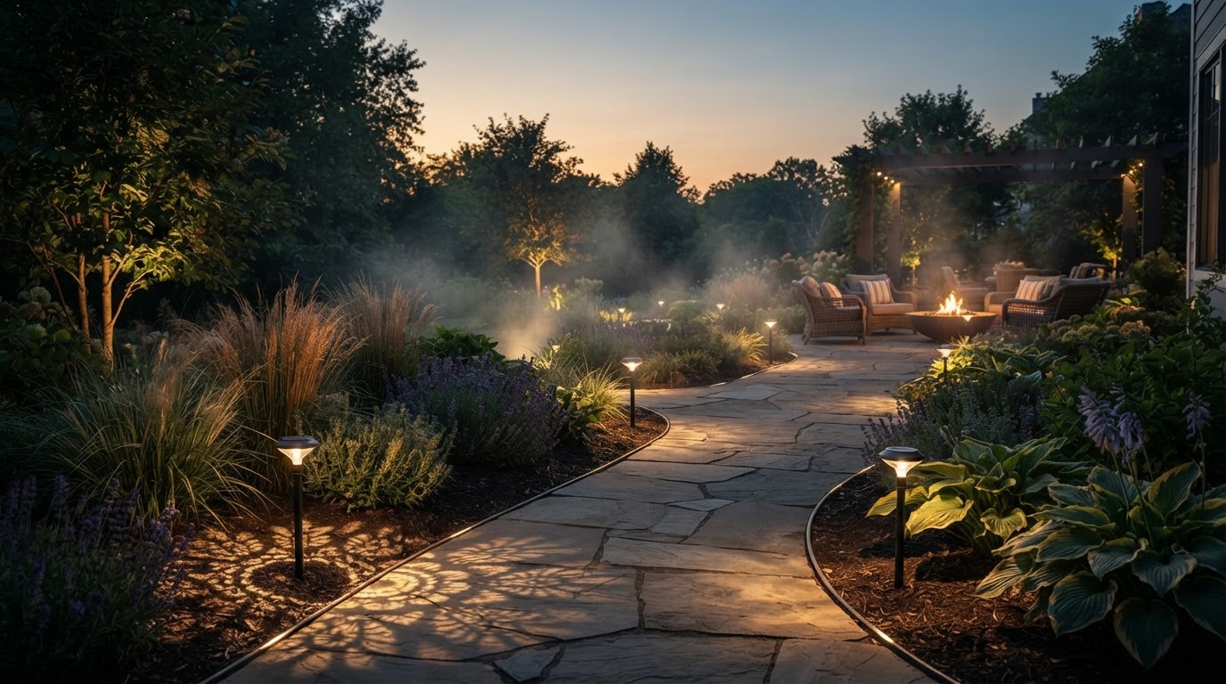 Bloom Path Lights Framework for Outdoor Oasis Design