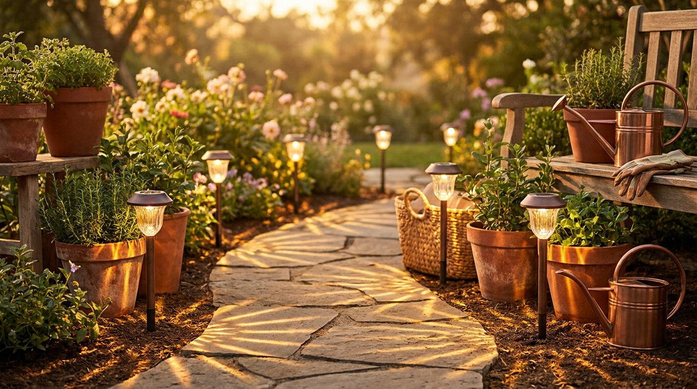 Enhancing Landscapes with Bloom Path Lights Solar Stakes