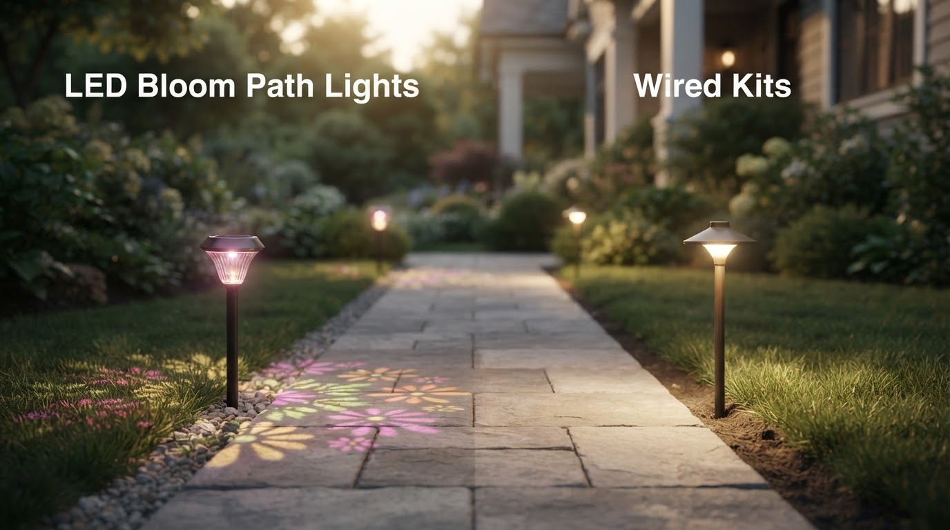 Choosing Between LED Bloom Path Lights and Wired Kits