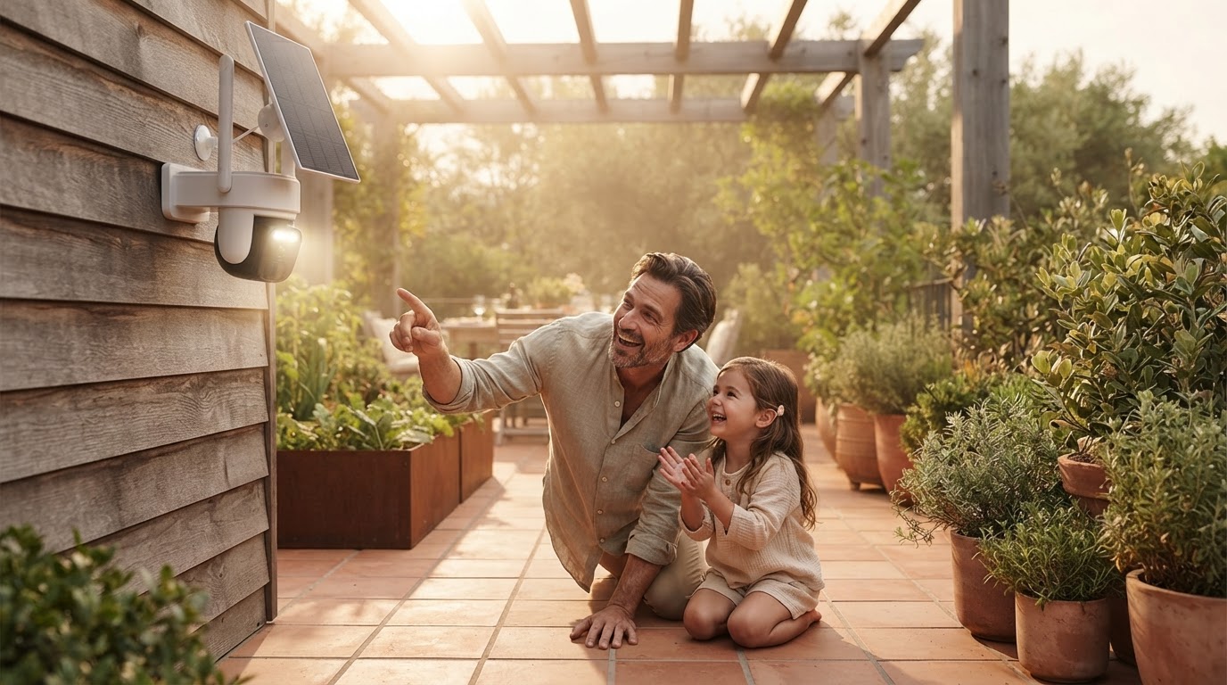 How to set up an Outdoor Solar Security Camera with light?