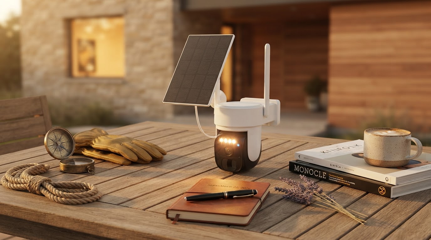 Outdoor Solar Security Camera Motion Light Integration